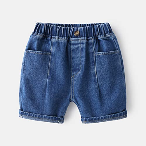 Shorts para meninos e crianças de verão, calças jeans com bolso, casual, moda para crianças, meninas