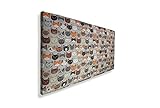 🛏️ Cabecero con una estructura de madera y tapizado en tela estampada 70% algodón 30% poliéster, dándole un toque juvenil y moderno.