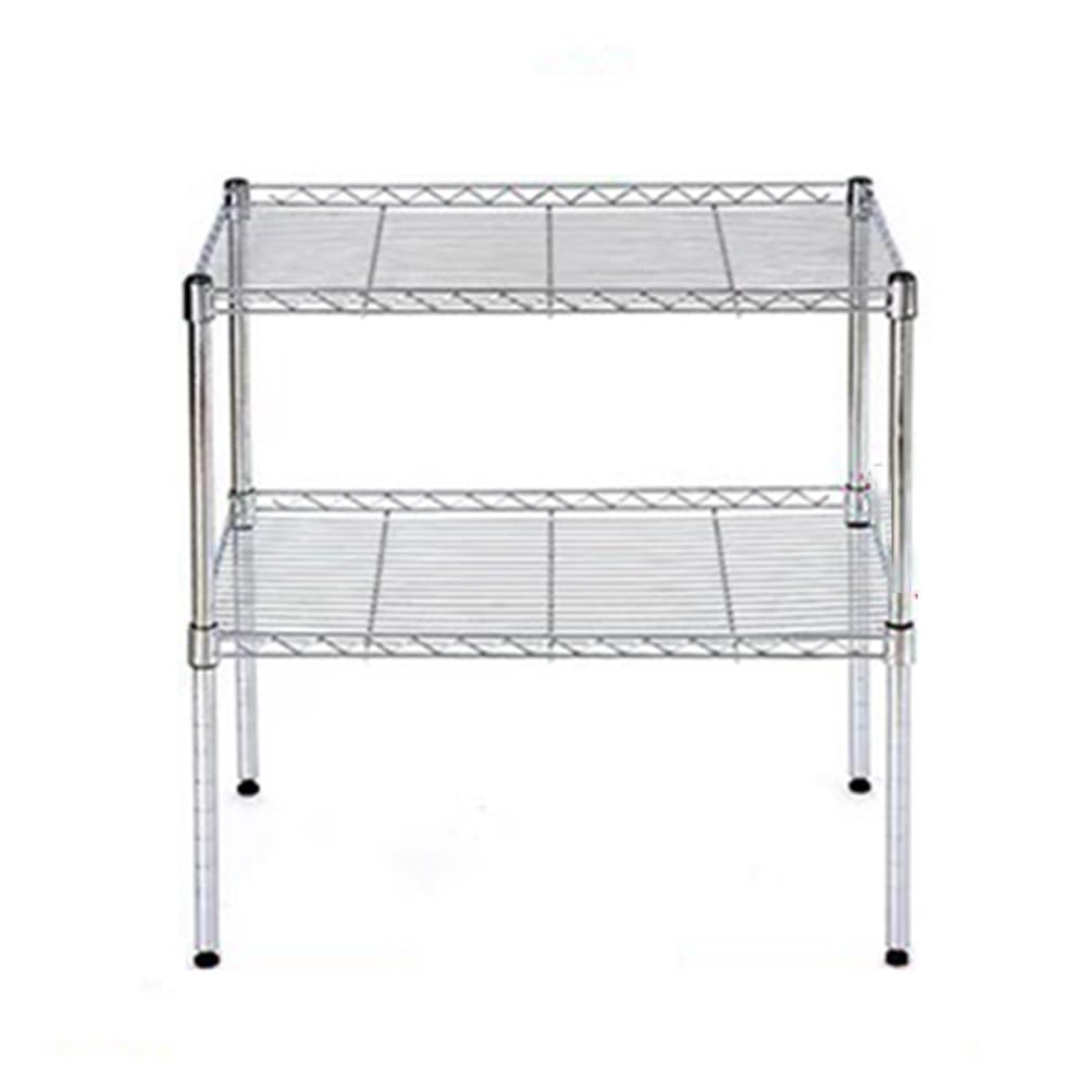 XILYZMO 4 Shelves Adjustable Storage Shelf, Metal Storage Rack Shelves, Stainless Steel Standing Storage Shelf Units, 3-Shelf Shelving Organizer Wire Rack(100x45x60cm-2 layers)