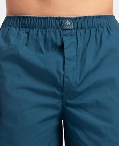 Image of Jockey MC10 Men Super Combed Mercerized Cotton Woven Fabric Boxer Shorts