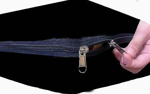 Image of 100% Waterproof Mattress Cover /Protector with Zipper Chain for Double Bed (Set of 2 Pieces) II All Around Protection with 360 Encasing (36 inch*72 inch*7, Black)