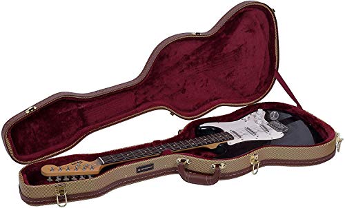 Crossrock E-Gitarrenkoffer für Telecaster/Stratocaster – Vinyl Tweed (CRW620STTW)