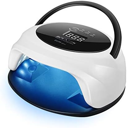 Nail Lamp, BOLASEN UV LED Nail Dryer 54W with 36 Light Beads, Dual Light Source for Curing Gel Polish, 10s/30s/60s/99s 4 Timer Setting, Upgraded Larger Space for Fingernails and Toenails- SUNX2 PLUS