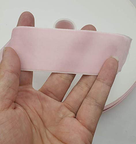 Image of 10 Yards Velvet Ribbon Spool(Pink, 1 1 /2 inch)
