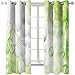 WMHHN Seria Fresh zielony liść zasłony domowe zacienienie izolacja sypialnia zasłony balkonowe zasłony karnisze