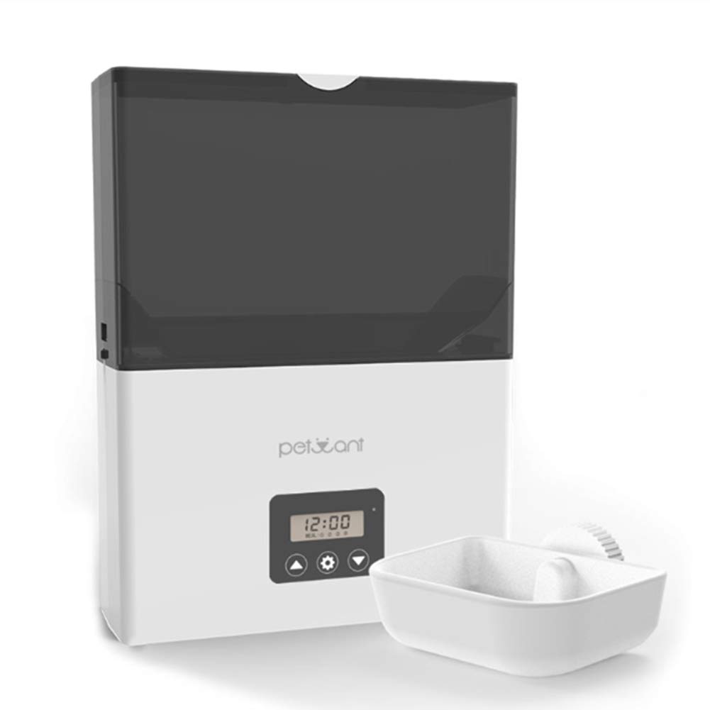 mangiatoia automatica per gabbia o cuccia, capacità 2,3 l, controllo delle porzioni e facile programmazione, grande schermo LCD