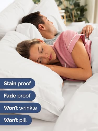 Image of Extra Deep Cal King Sheet Set - 6 Piece Cooling Bed Sheets - Antique White | Hotel Luxury Bed Sheets Set, Easy & Secure Fit, Ultra-Soft, Wrinkle & Fade Free, Comfy Sheets Set with Extra Deep Pockets