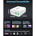 90W GaN USB C Charger Block [2 Pack],6-Port USB C Wall Charger Fast Charging 45W PD Power Adapter for MacBook Air/iPad Pro/iPhone 17Pro Max/Samsung Galaxy S24 Ultra/Tabs for Home Travel - Image 5