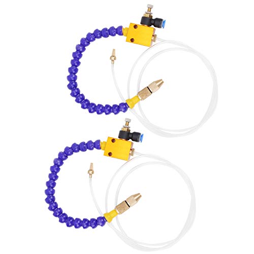 Mist Coolant Lubrication Spray System Blow Away Gas Chips, Improve Cutting Speed, 8mm Air Pipe Sprayer for CNC Lathe Milling Reduce Cost