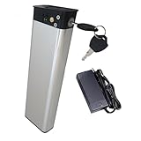 TGHY Batería Iones de Litio 36V 7,8Ah 10,4Ah batería de Litio 48V 7,8Ah batería de Bicicleta eléctrica Plegable incorporada para Motor de Bicicleta eléctrica 50W-400W con Cargador,36v10.4ah,393mm
