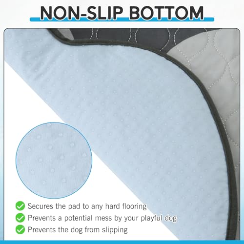 Image of Washable Pee Pads for Dogs - 32 inchx25 inch 2PCS,Cute Paw Shape Whelping Pad for Puppy Training,Playpen Crate Bed Floor Protector, Reusable Dog Potty Pads Non-Slip,Super Absorbent & Odor Controlling