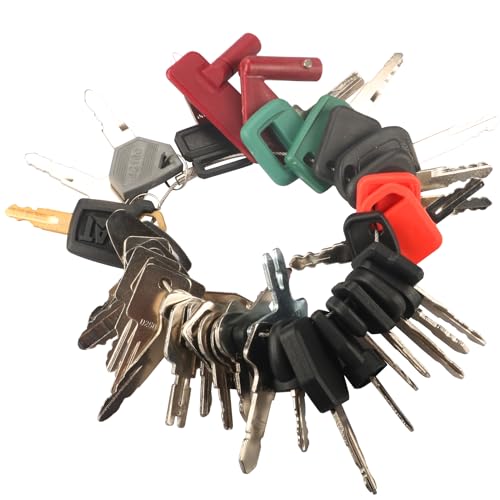 42 Heavy Construction Equipment Keys Master Set, Machine Operator Ignition Master Compatible with...