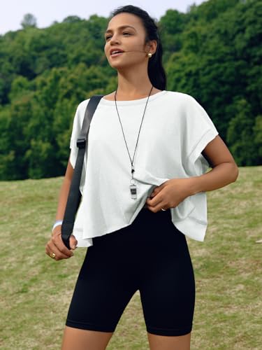 SENSERISE Womens Open Back Workout Tops Backless Short Sleeve Athletic Shirt Running Crop Top Gym Yoga Tee3