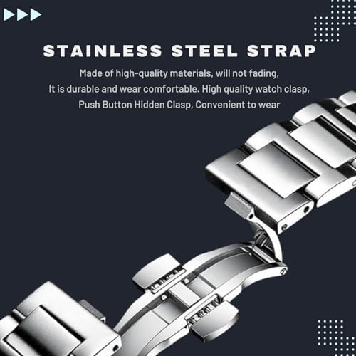 Image of Men's Analog Dial Watch with Date Feature | Formal & Casual Watch | 30 Meter Water Resistant | Strong Luminous Durable Silver Strap | Adjustable Butterfly Buckle | Quartz Movement Wristwatch