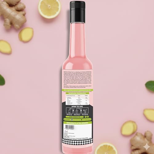 Image of VIStevia Sugar Free Ginger Ale Syrup (Serves 30-35 glasses) | Sweeteed with Stevia | 100% Natural | Sugar free