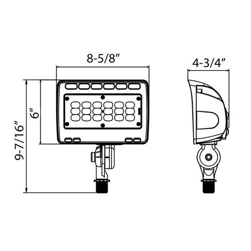 Image of Morris 71141A LED ECO-Flood Light with 1 /2 inch Adjustable Knuckle 30W 3538 lm 120-277V 5000K White