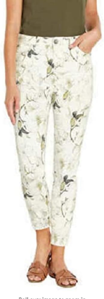 Buffalo David Bitton Women's High Rise Soft Stretch Ankle Skinny Jeans, Havana (US, Numeric, 2, Regular, Regular, White Ivory Floral)