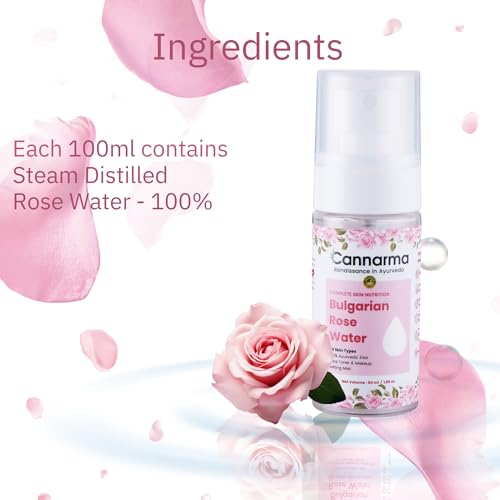 Image of Bulgarian Rose Water Face Toner for Glowing Brighter and Hydrates | Pure Gulab Jal | Balances pH Levels | Non-Drying | Mist Spray | All Skin types | 50ml