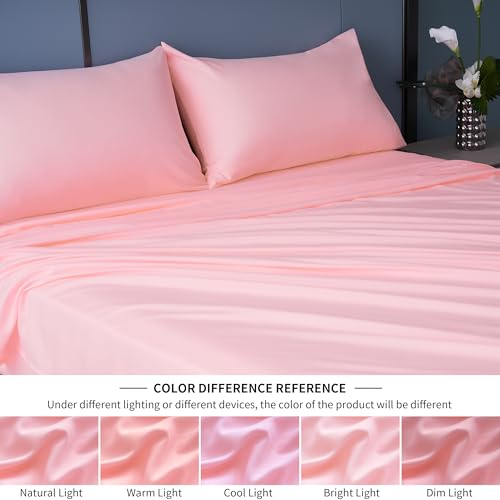 Image of Best Season 4 Piece Bed Sheet Set (Queen,Blush Pink) 1 Flat Sheet,1 Fitted Sheet and 2 Pillow Cases,100% Brushed Microfiber 1800 Luxury Bedding,Deep Pockets,Extra Soft & Fade Resistant