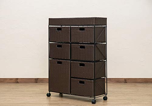 ラタン調 チェスト 4段ワイド ブラウン Amazon｜ラタン調 チェスト 4段ワイド BR/IV ブラウン (tme10br