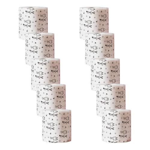 Toilettenpapier mit Hochzeitsmotiv, 10 Stück, farbiges Toilettenpapier aus unbehandeltem Holz...