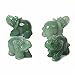 Justinstones Carved Natural Green Aventurine Gemstone Elephant Healing Guardian Statue Figurine Crafts 2 inch