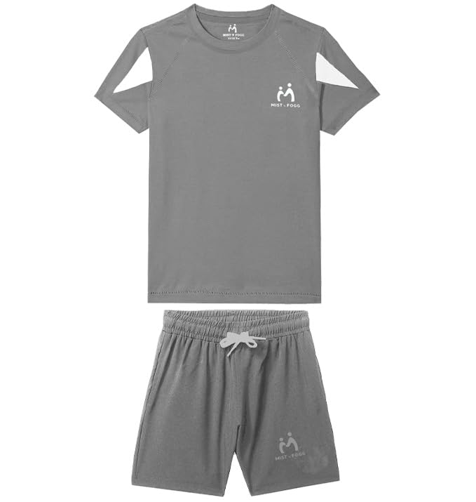 Image of MIST N FOGG Boys and Girls Sports T-Shirts and Short Set