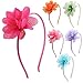 Candygirl Set di 6 Cerchietti per Capelli con Fiore e Serra in Mussola di Seta Accessorio per Capelli per Ragazze e Bambine