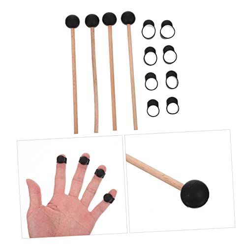 Conjunto de protectores para dedos y baquetas para batería Ethereal de BESTonZON, accesorios cómodos y duraderos para entusiastas de la percusión miniatura 2