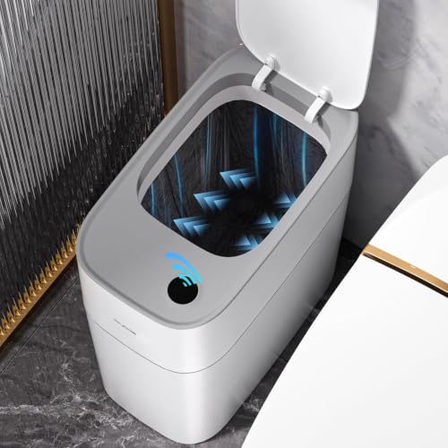 Cubo de basura inteligente MOPUP con sensor de movimiento para espacios estrechos