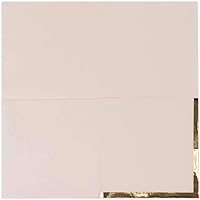 Vista 44 de Efavormart 50 Pack Servilletas de papel para fiestas de 2 capas, suaves, blancas con borde dorado de papel de fiesta, servilletas para cenas