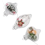 [Décor polyvalent]: pour décorer votre maison, votre bureau, vos arbres de Noël et vos projets de bricolage, ces boules d'arbres de Noël claires ajoutent une touche festive partout où elles sont placées.