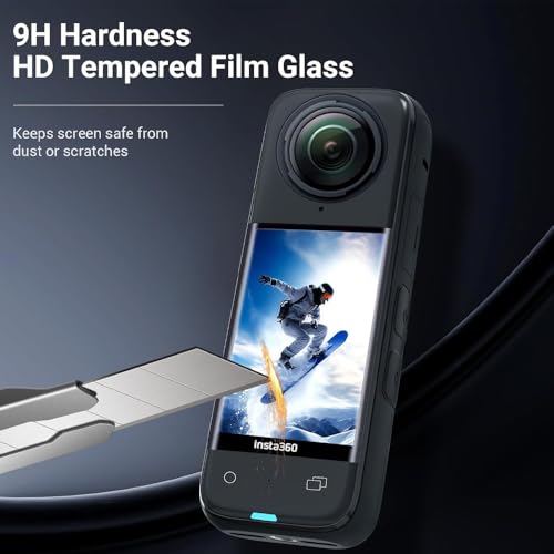 Image of Action Pro Insta360 X4 Tempered Glass Compatible with Insta360 X4, Bubble Free Installation, Ultra HD, 9H Hardness, Scratch Resistant (Pack of 1)