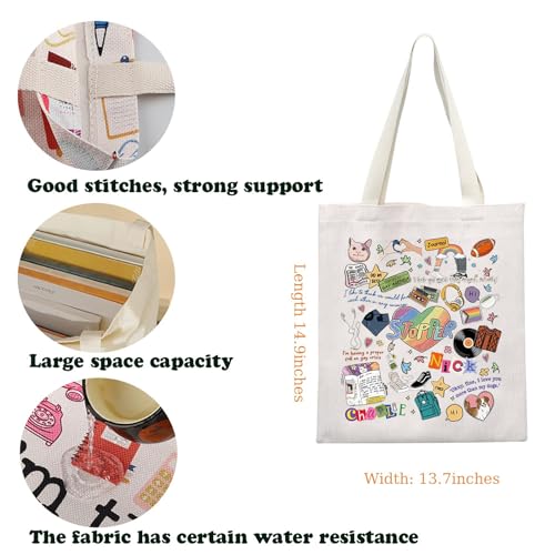 Bolso Tote KUIYAI inspirado en programa de TV con diseño en canvas, para fans Charlie Nick, regalo LGBT orgullo gay miniatura 4