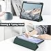 JETech Case for iPad Pro 11 Inch 2022/2021/2020/2018 (4th/3rd/2nd/1st gen) with Pencil Holder, Clear Transparent Back Shell Slim Stand Shockproof Tablet Cover, Auto Wake/Sleep (Misty Blue)