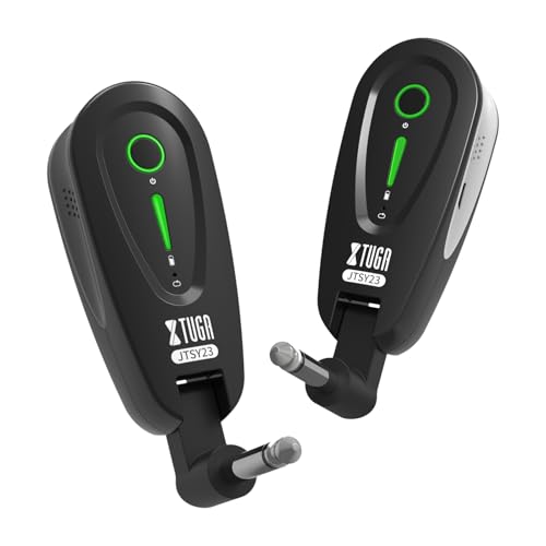 XTUGA Recargable Sistema Inalámbrico para Guitarra, 30 Canales UHF Amplificador para Guitarra Portátil...