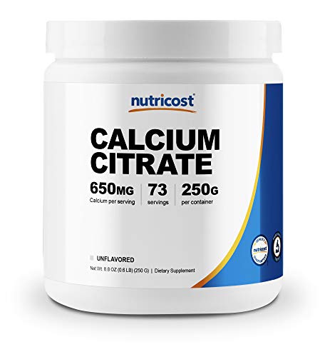 Nutricost Pure Calcium Citrate Powder (250 Grams) Unflavored