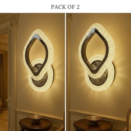 Image of Lyse Decor Wall Lights for Home Decoration LED Wall Light with 3 Color Modes, Easy Installation, Ideal for Modern Interiors, Bedroom, Living Room, Hallway, Office (2, WL85)