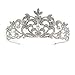 Produktbild Avalaya Statement Brautschmuck Hochzeit Ball Rhodiniert österreichischen Kristall Glas Perle Blatt Tiara