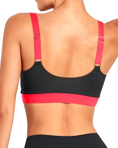 Image of Tempt Me Women Sports Bra Swim Crop Tops Only | Scoop neck, Bathing suits top, Removable cups, Adjustable straps