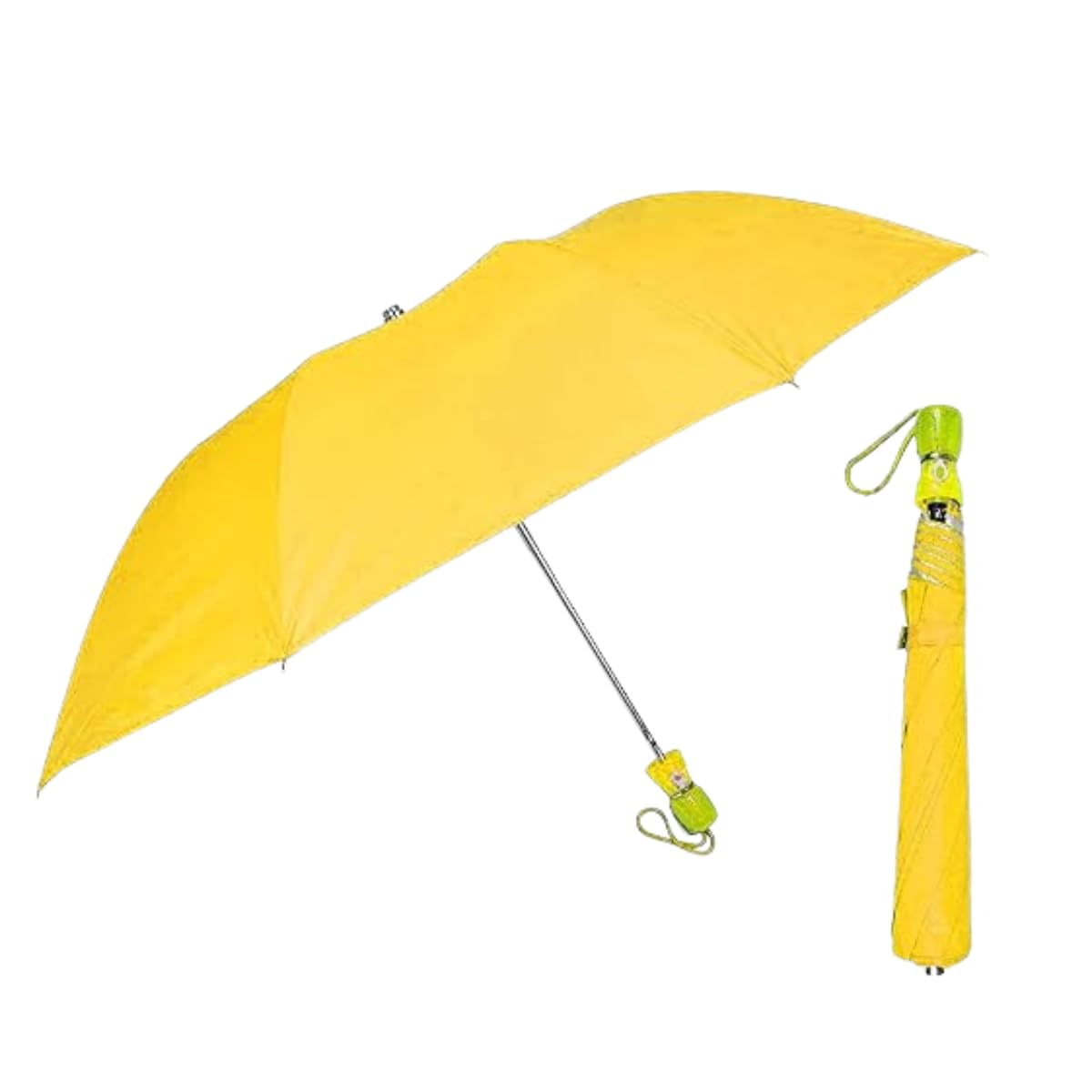 2 fold umbrella for men and women automatic open compact rain and sun protection umbrella with wrist strap portable travel umbrella set of 1