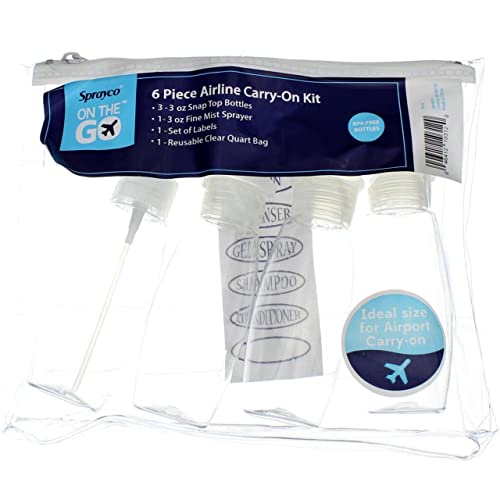 Sprayco Travel Bottle 3 Ounce 4 Count (88ml) (3 Pack)