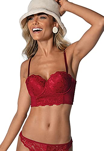 Sutiã Top Lover DeMillus 67839 Carmim Cor:Vermelho;Tamanho:44