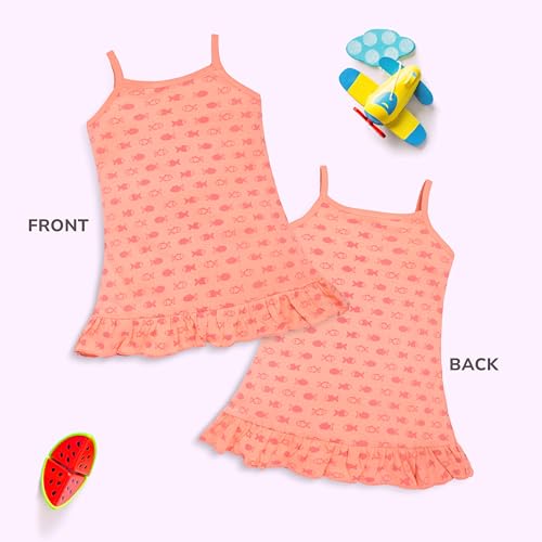 Image of LuvLap Baby Girl 100% Cotton Sleevless Girls Frock Pack of 3