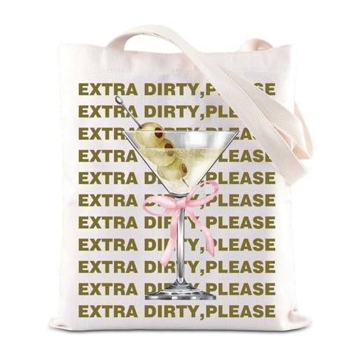 FOTAP Filthy Martini Tote Bag - Dirty Martini Lover Cocktail Handbag