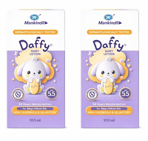 Image of Daffy Baby Lotion with Calendula & Allantoin, pH 5.5 Balanced, 100ml (Pack of 2)