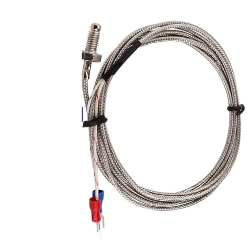 Sensor de temperatura tipo K con sonda termopar M8 de 8 metros para medición de 0 a 800 °C