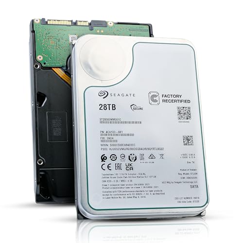 Seagate Exos ST28000NM001C 28TB 7200 RPM SATA 6Gb/s 512e 3.5in Enterprise Hard Drive (Renewed)