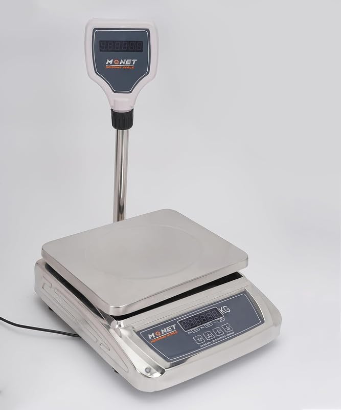 Image of MONET Weighing Scale With Pole | Green Display Light | For Industrial And Commercial Use | Weight Limit 30kg