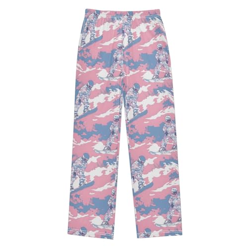 Pajama Pants Snowboard Player Camouflage PJ Bottoms Sleepwear Lounge Sleep Pant with Pockets